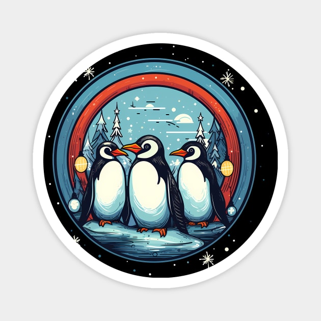 Penguin in Ornament, Love Penguins Magnet by logiamerch
